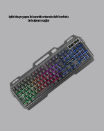 Gaming Set Işıklı Klavye Mouse + Bluetooth 5.2 Kulaklık Oyuncu Paketi - Görsel 2