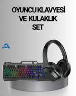Işıklı Oyuncu Klavye Mouse ve Bluetooth Kulaklık Seti Türkçe Q USB - Görsel 5