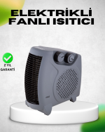 Fanlı Elektrikli Isıtıcı Termostatlı Güvenli Yanmaz Plastik Gövde - Görsel 5