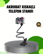 Akrobat Masaüstü Mandallı Telefon Tutucu 360 Derece Dönebilen - Görsel 5