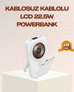 Manyetik Kablosuz Powerbank 22.5W Hızlı Şarj LCD Ekranlı - Görsel 5