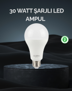 Şarjlı LED Ampul 30 Watt Soğuk Beyaz - Görsel 5