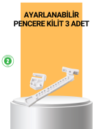 Pencere Cam Emniyet Kilidi Açılma Sınırlayıcı Set - Görsel 5
