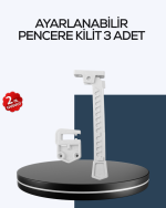 Çocuk Güvenliği İçin Cam Pencere Kilidi 3 Adet - Görsel 5