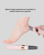 İki Hızlı Elektrikli Ayak Törpüsü Pürüzsüz Topuk Bakımı - Görsel 4