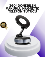 Manyetik Araç Telefon Tutucu 360 Derece Dönebilen Vakumlu Stand - Görsel 5