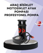 Basınç Saatli Ayak Pompası Bisiklet ve Araç Uyumlu - Görsel 5