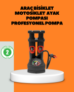 Ayaklı Bisiklet Pompası Basınç Göstergeli Çok Amaçlı - Görsel 5