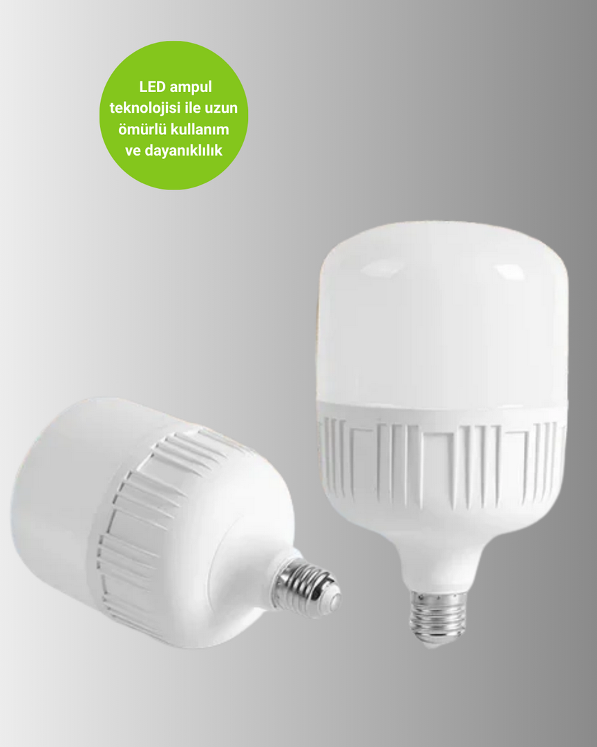1254048_7-65.png Enerji Tasarruflu Şarjlı LED Ampul 30W Beyaz Işık - Görsel 1