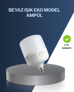 Uzun Ömürlü Şarjlı LED Ampul 30 Watt Güçlü Aydınlatma - Görsel 5