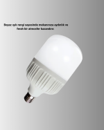 Elektrik Kesintileri İçin Şarjlı LED Ampul 30W E27 Beyaz Işık - Görsel 3