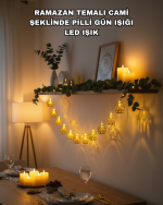 Ramazan Bayram Süslemesi İçin LED Işık Cami Figürlü Dekoratif Tasarım - Görsel 5