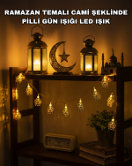 Ramazan ve Bayram Dekoratif LED Işık Cami Figürlü Sıcak Sarı Aydınlatma - Görsel 5