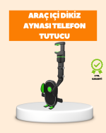 Araç İçi Dikiz Aynası Telefon Tutucu Katlanabilir ve Çok Fonksiyonlu - Görsel 5