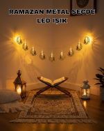 Ay ve Secde Tasarımlı Sıcak Beyaz LED Ramazan Işığı - Görsel 5