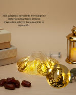 Ramazan Temalı Ay İçinde Secde Eden Adam LED Peri Işığı - Görsel 3