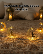 Ramazan Ay Işığı Secde Eden Adam Silüetli LED Peri Işığı - Görsel 5
