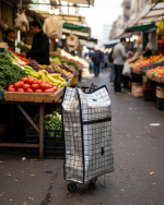 Ağır Yük Taşımaya Uygun Tekerlekli Market ve Pazar Çantası - Görsel 5