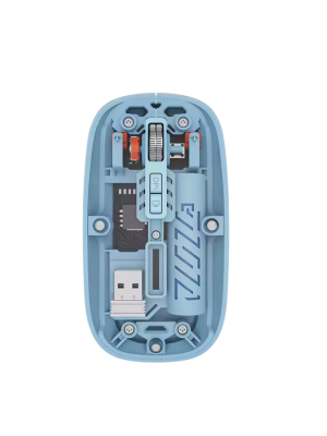 800 1600 DPI Ayarlanabilir Mavi Kablosuz Mouse Pilli
