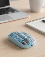 Mavi Kablosuz Mouse Bluetooth ve USB Çift Mod Bağlantılı - Görsel 5