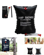 20 Litre Güneş Enerjili Kamp Duşu PVC Dayanıklı Taşınabilir Duş Torbası
