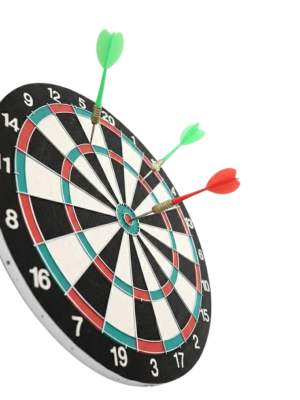 17 İnç Profesyonel Dart Tahtası Dayanıklı Yapı ve 4 Metal Dart Oku