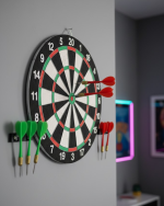 Şık Tasarımlı Dart Tahtası 12 İnç Dayanıklı Ahşap Gövde - Görsel 5