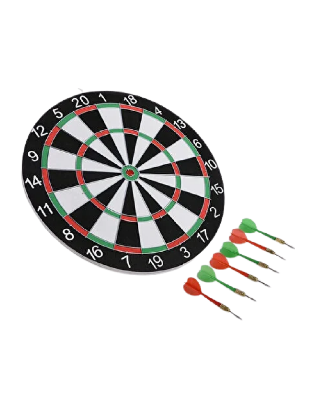1257049_7-42.png Kaliteli Ahşap Dart Tahtası 12 İnç 4 Adet Metal İğne Uçlu Ok - Görsel 1