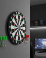 Kaliteli Ahşap Dart Tahtası 12 İnç  4 Dart Ok Seti - Görsel 5