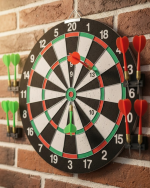 12 İnç Dart Tahtası 4 Adet Metal Uçlu Dart Oku Kolay Montajlı - Görsel 5