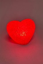 Işıklı Kırmızı Kalp Led Lamba 11 cm - Kırmızı - Görsel 3