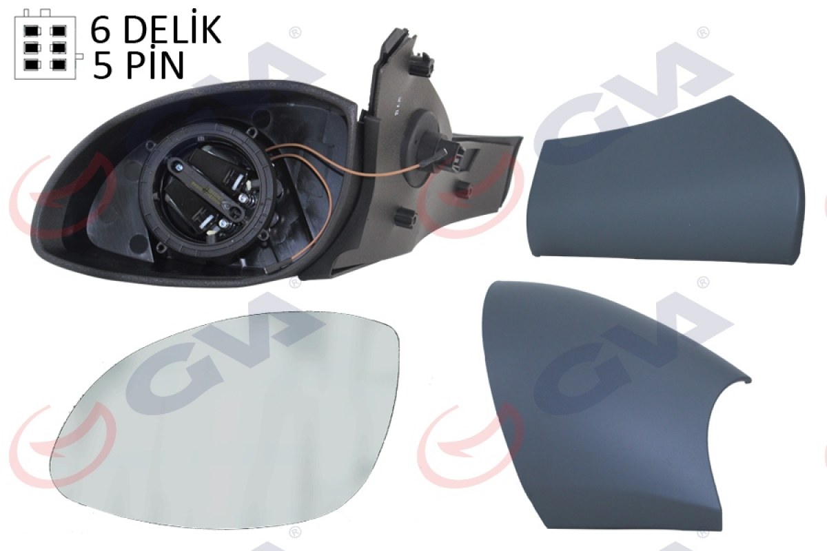 1811209_248793_152670379.jpg DIŞ DİKİZ AYNASI SOL VECTRA B 96 ELEKTRİKLİ ISITMALI KONVEKS 5 FİŞ VM-166EHL 1428717 - Görsel 1