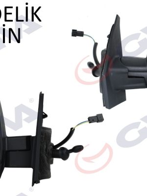 DIŞ DİKİZ AYNASI SOL DOBLO 11 MEKANİK SİNYALLİ ASTARLI ÇİFT CAM KONVEKS VM-669PL