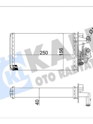 KALORİFER RADYATÖRÜ [ FIAT TEMPRA SXAK 2.0 cc MUSLUKLU 2 SIRA AL+PL ]