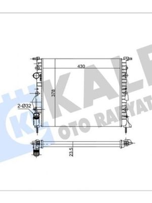 MOTOR SU RADYATÖRÜ [ RENAULT CLIO SYMBOL KLİMASIZ 2 SIRA AL+PL 1998- ]