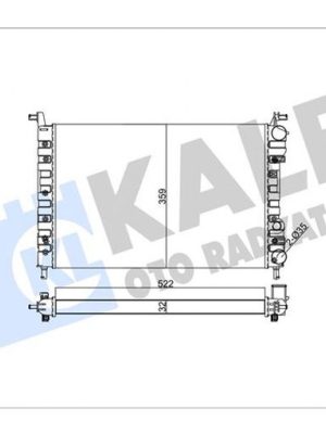MOTOR SU RADYATÖRÜ [ FIAT PALIO, PALIO WEEKEND 1.2/1.4 2 SIRA AL+PL 1996- KLİMASIZ ]