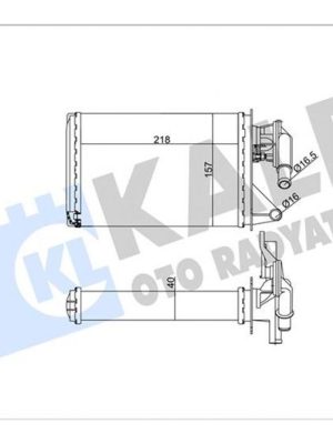 KALORİFER RADYATÖRÜ [ FIAT UNO MUSLUKLU 2 SIRA AL+PL ]