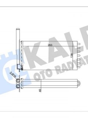 KALORİFER RADYATÖRÜ [ FORD ESCORT CL-CLX 2 SIRA AL-PL SISTEM BAKIR BORULU ]