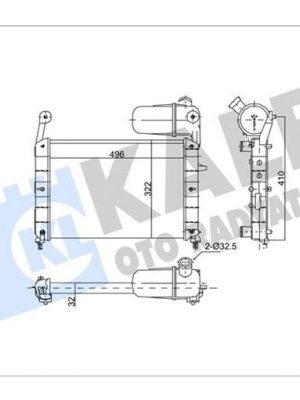 MOTOR SU RADYATÖRÜ [ FIAT TEMPRA, TIPO 1.6 S-SX-SXA 2 SIRA AL+PL BİDONLU ]