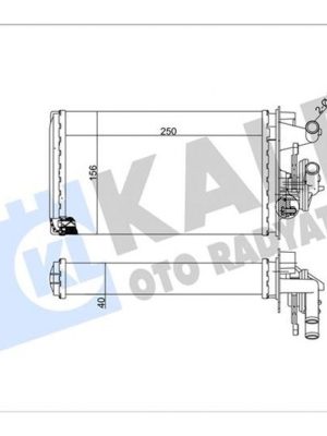 KALORİFER RADYATÖRÜ [ FIAT TEMPRA, TIPO 1.6 16V SXA, ALFA 145 1995-2001, 146 1994-2001, 155 1992-1997 2 SIRA AL+PL MUSLUKLU ]