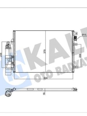 KLİMA RADYATÖRÜ (KONDENSER) CLIO II-KANGOO-THALIA1-2-1.4-1.5DCI-1.6-1.9  (97-01)  (KURUTUCU İLE)