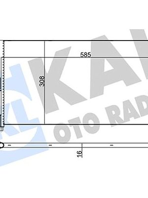 KLİMA RADYATÖRÜ (KONDENSER) DOBLO-PUNTO-IDEA 1,2/1,3/1,4 (586X28816) (KURUTUCU İLE)