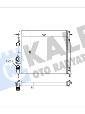 MOTOR SU RADYATÖRÜ [ RENAULT MEGANE 1.4/1.6/1.8/2.0 16V 2 SIRA AL+PL KLİMALI ]