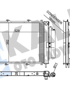 MODUL MOTOR SU RADYATÖRÜ+KLİMA RADYATÖRÜ KURUTUCULU [ RENAULT KANGOO 1.9 DCI 2003- ]