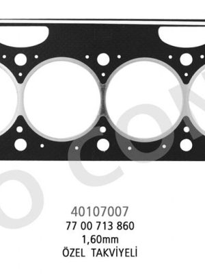 SİLİNDİR KAPAK CONTA (LPGLİ ARACLARA OZEL TAKVİYELİ 1,60mm BEYAZ) R11-R21 1700