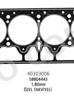 SİLİNDİR KAPAK CONTA (LPGLİ ARACLARA OZEL TAKVİYELİ 1,80mm BEYAZ) M131 DKS 1600