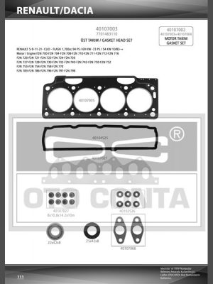 MOTOR TAKIM CONTASI FULL SKCLİ (KECELİ) R11-R21 1700cc