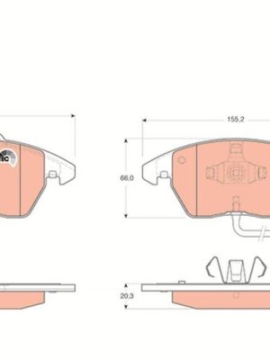 FREN BALATASİ ÖN FİŞLİ [ VOLKSWAGEN GOLF 5, GOLF 6, JETTA, CADDY, PASSAT, SEAT LEON 2004- ]