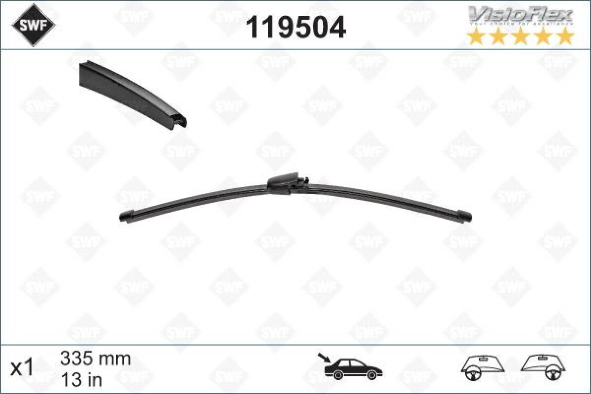 1822138_16723_249918222.jpg SİLGİ FLAT BLADE (X2) ARKA (VW POLO 09; 02 - , GOLF-V 10; 03 - (335) - Görsel 1