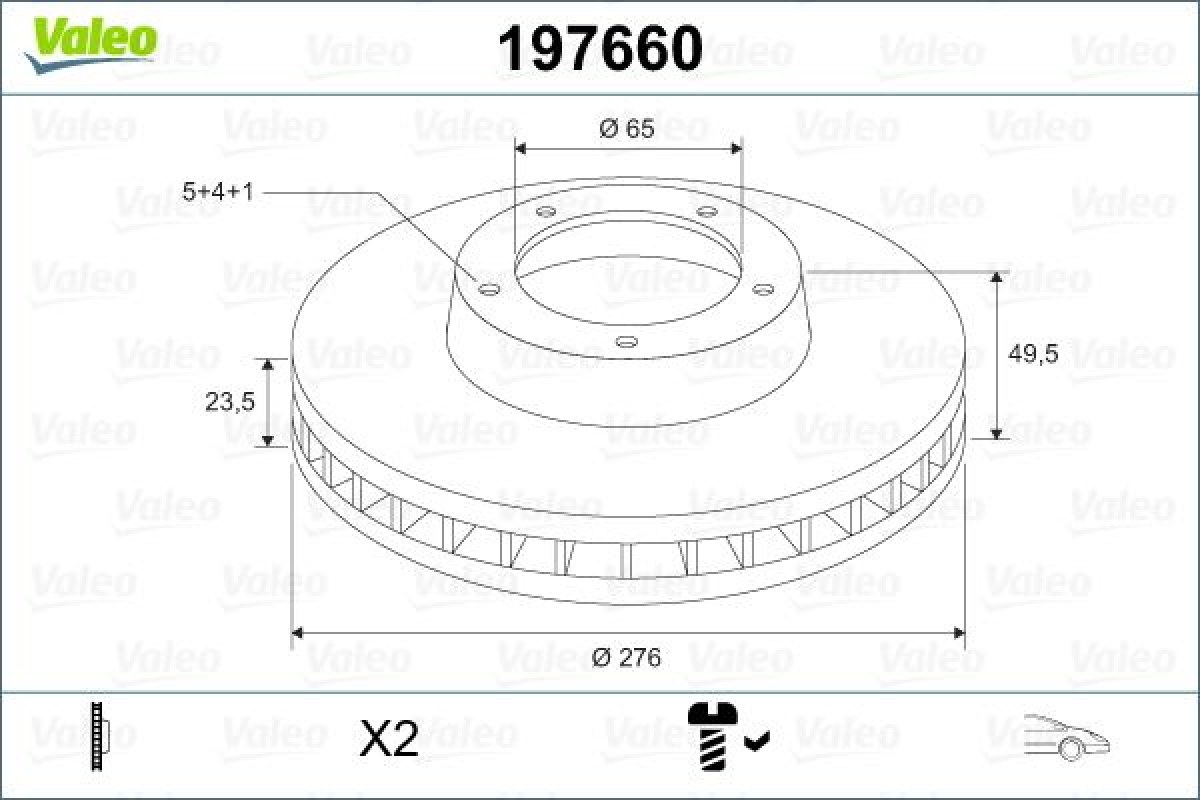 1826369_946095_936629685.jpg FREN DİSKİ ÖN X2 VOLKSWAGEN GOLF VII 12 ; AUDI A3 13 16; SEAT LEON; SKODA OCTAVIA 13 - Görsel 1